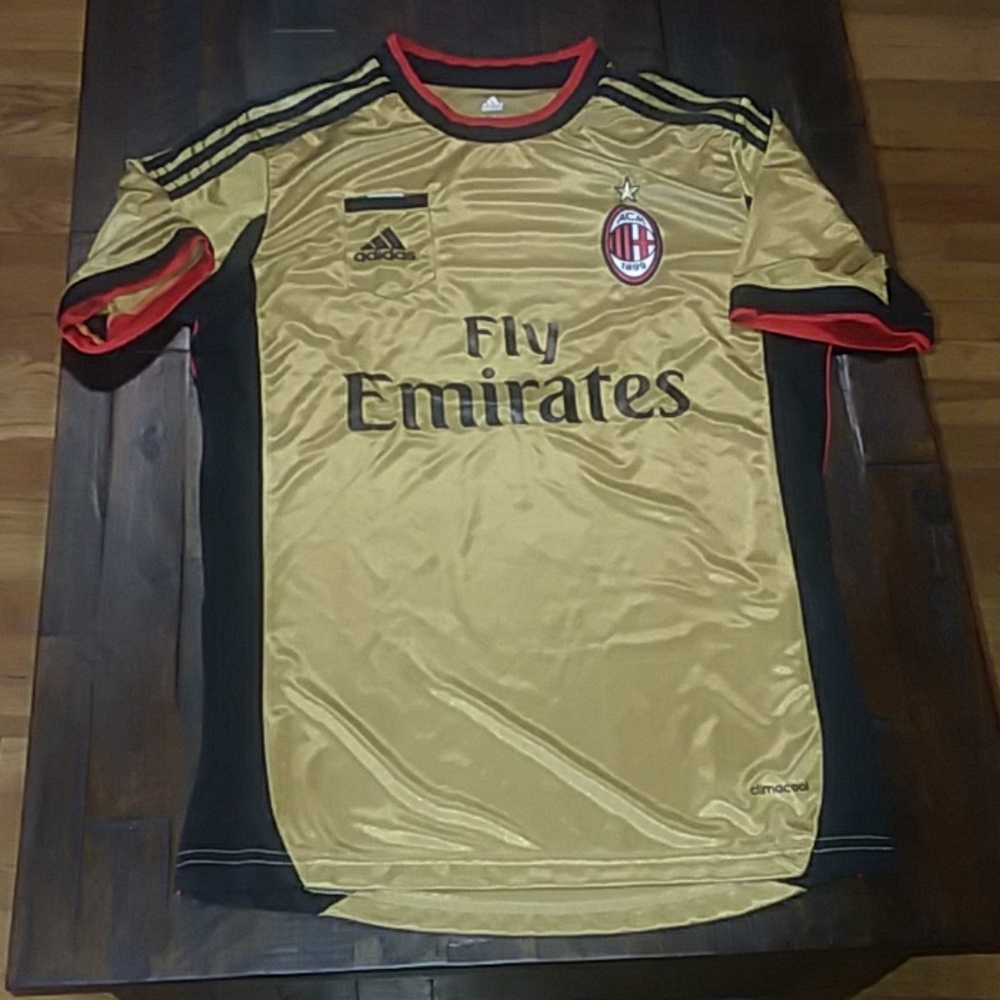 AC Milan Away Gold Soccer Jersey